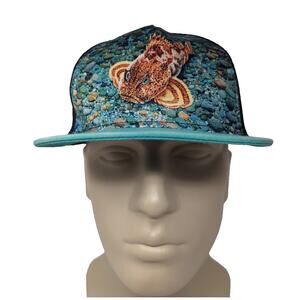 Ballast Point Brewing Sculpin Trucker Beer Hat Snap Back Turquoise Orange Fish